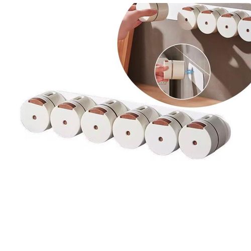 Set de 6 pots à épices magnétiques – Support mural adhésif inclus