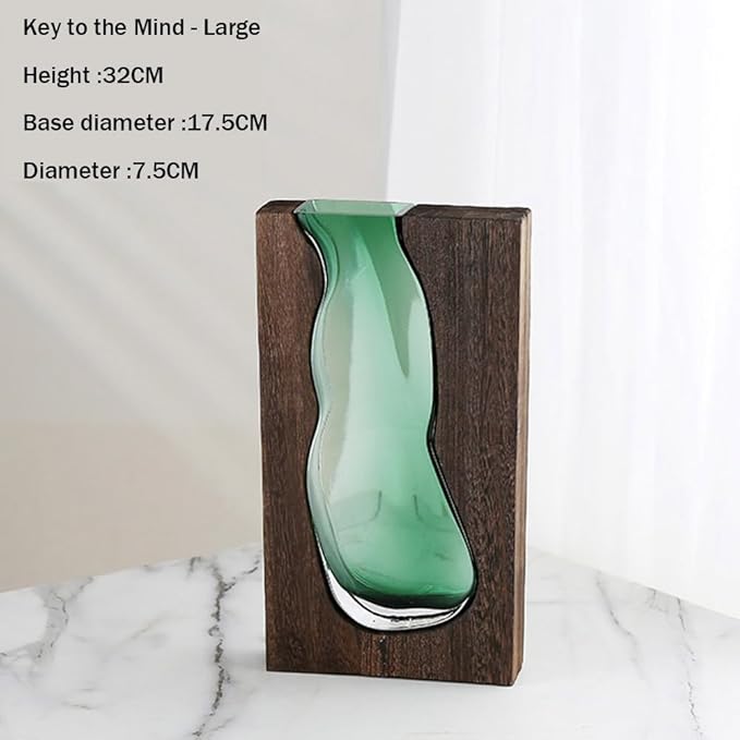 Vase en Bois et Verre