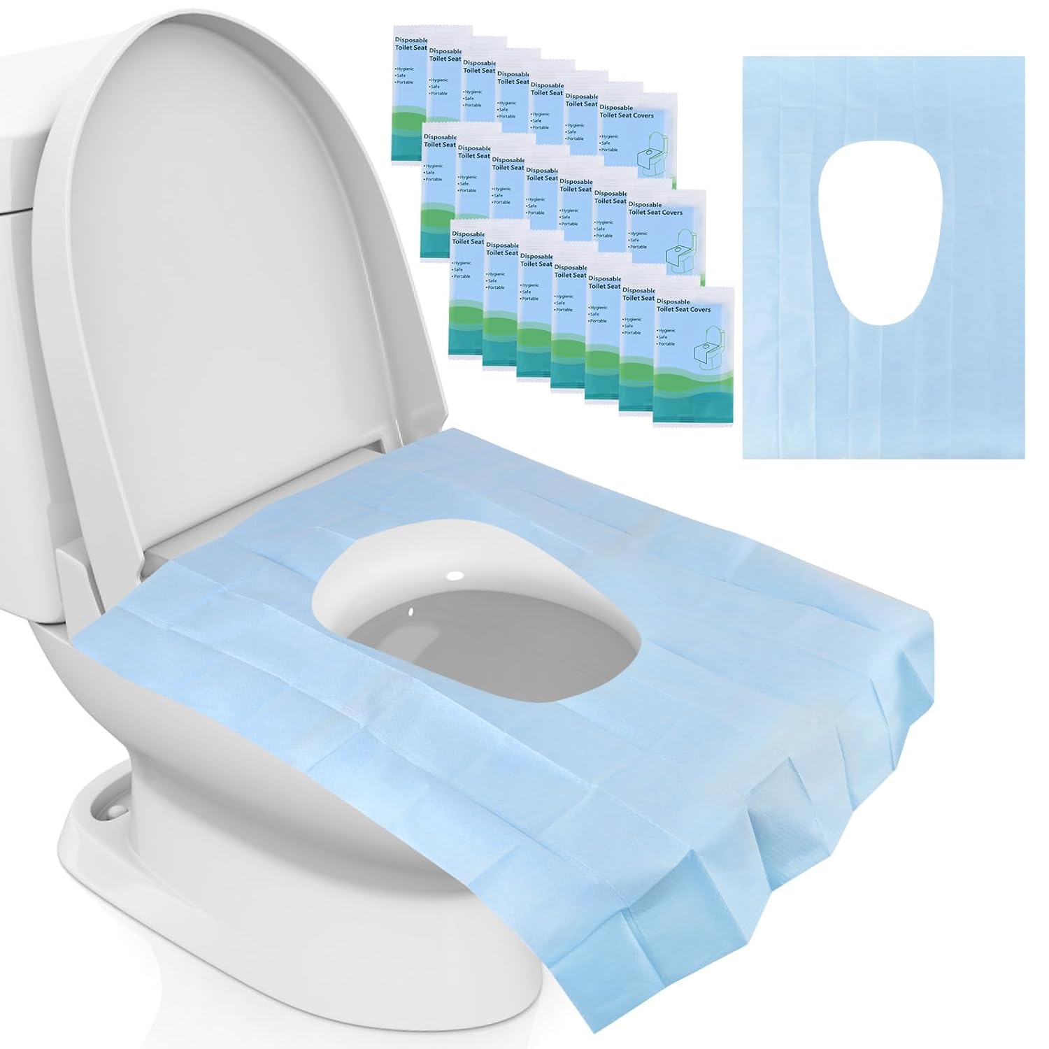 Sachets Hygiéniques portatifs Pour Couvrir Le Siège Des Toilettes.