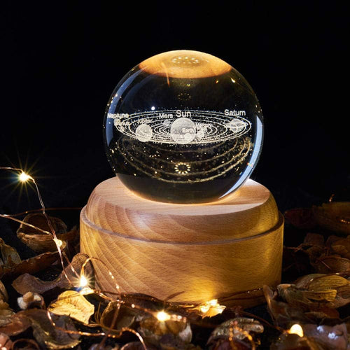 Boule de cristal 3D rotative 360° automatique