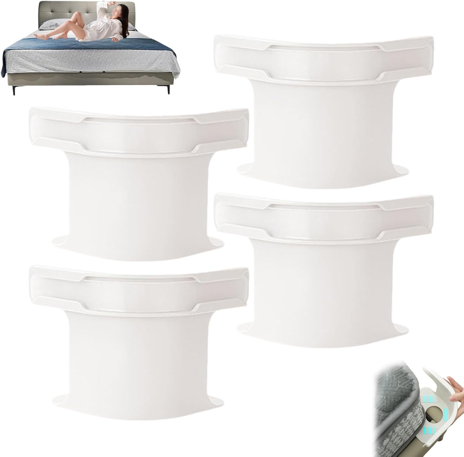 Lot de 4 supports de draps à verrouillage pour coins