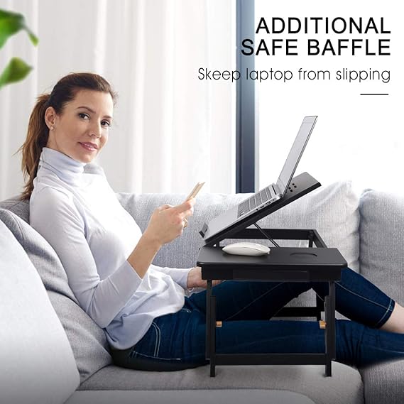 Table d’Ordinateur Portable en Bambou – Polyvalente et Réglable