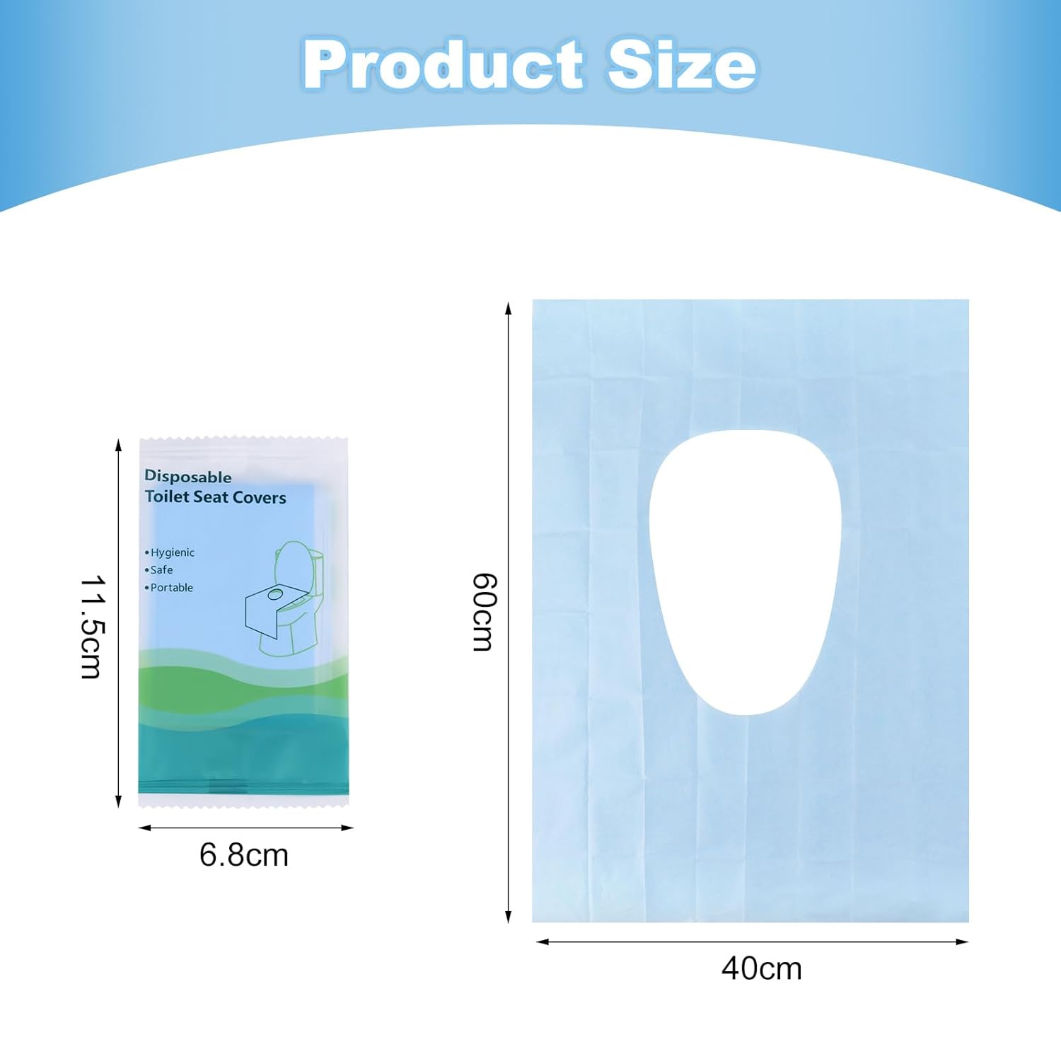 Sachets Hygiéniques portatifs Pour Couvrir Le Siège Des Toilettes.