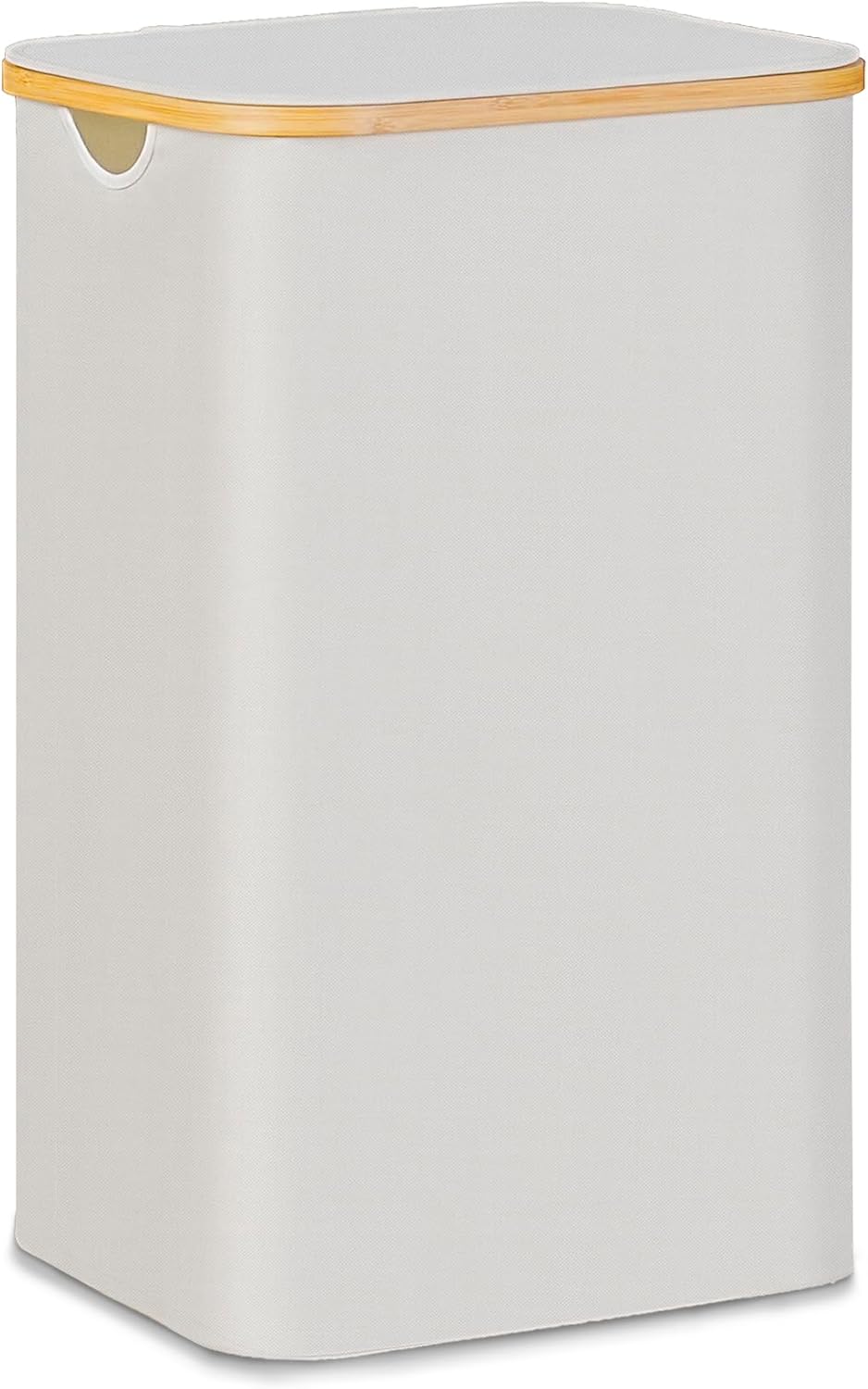 Grand panier à linge en bambou de 100 L avec couvercle