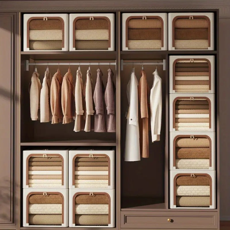 Organisateur de placard en lin avec fermeture éclair