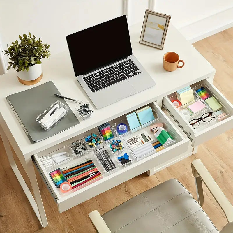 Ensemble de 25 Organisateurs de Tiroirs en Plastique