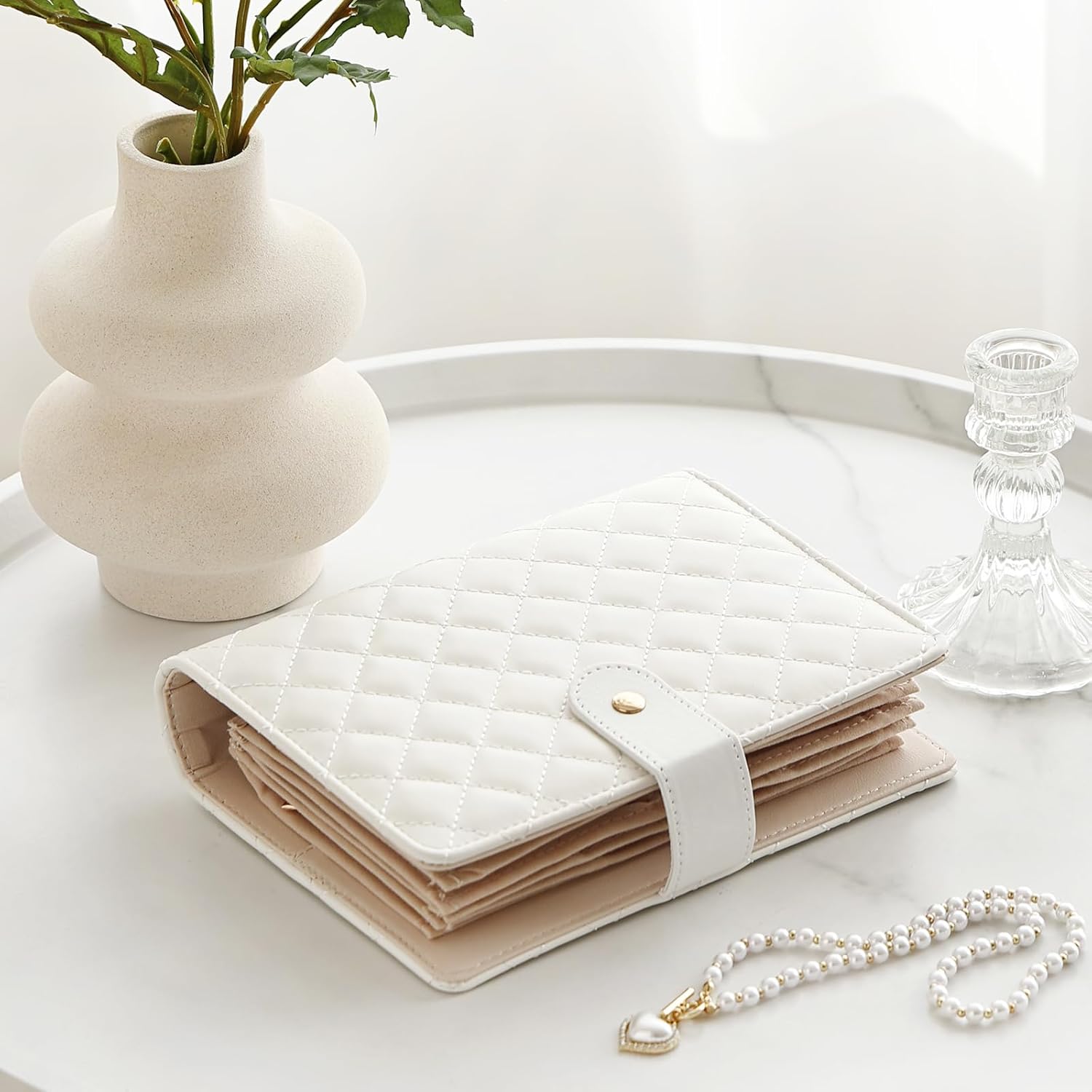 Organisateur de bijoux de voyage – Étui matelassé avec pochettes zippées amovibles