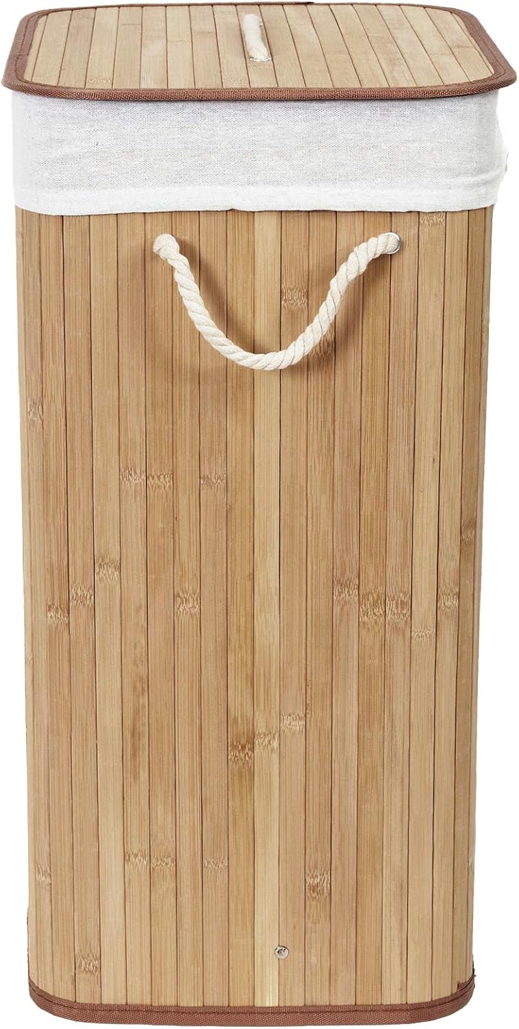 Panier à Linge en Bambou avec Couvercle