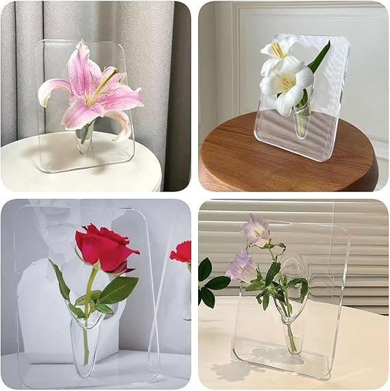 Vase à Fleurs Transparent en Acrylique