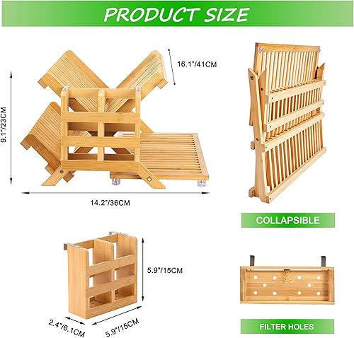 Égouttoir à Vaisselle en Bambou