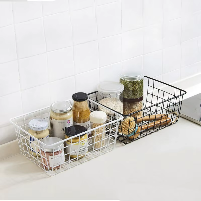 paniers de rangement en fil métallique