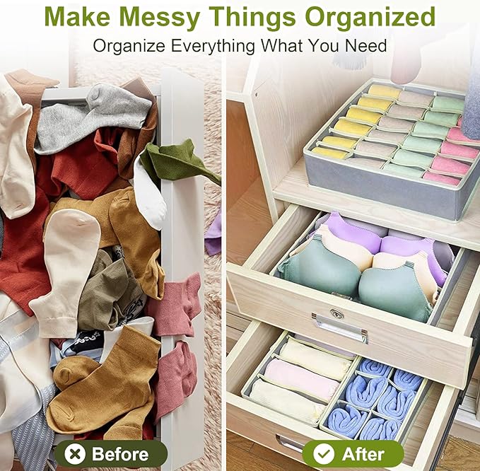 Organisateur de tiroir de sous-vêtements 4 pièces