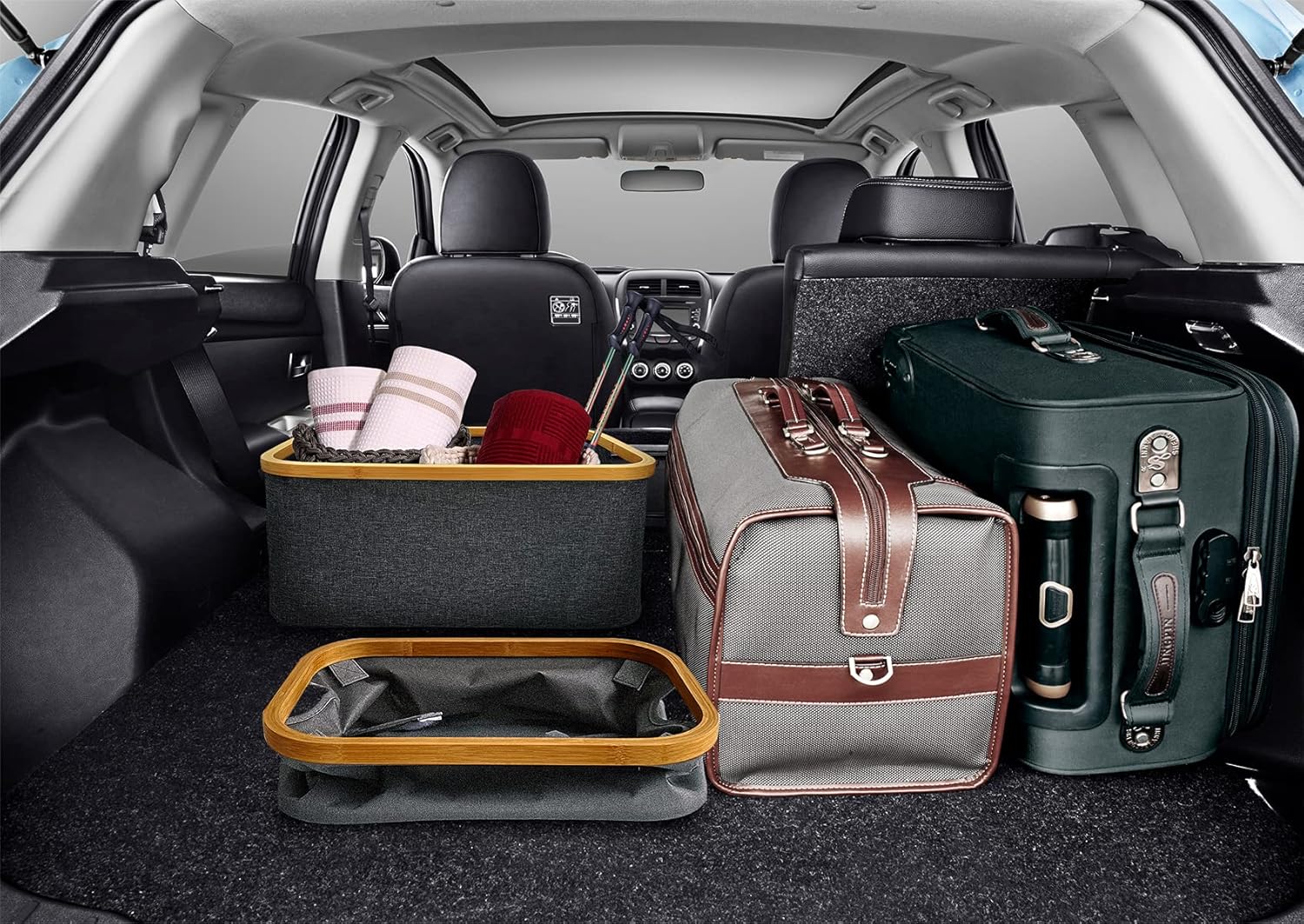 SET 3 pièces de rangement à Cadre en Bambou