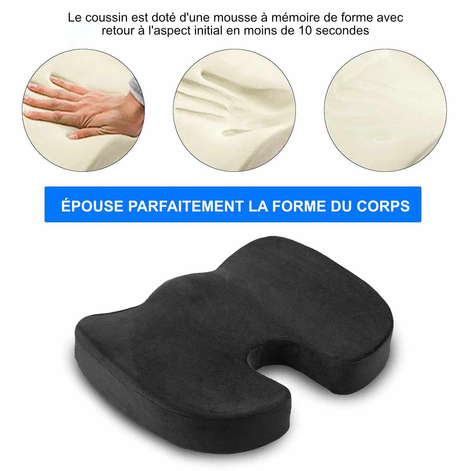 COUSSIN DE SIÈGE MÉDICAL ORTHOPÉDIQUE CONFORTABLE POUR VOITURE ET CHAISE