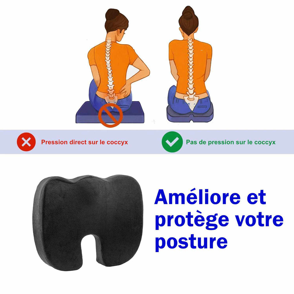 COUSSIN DE SIÈGE MÉDICAL ORTHOPÉDIQUE CONFORTABLE POUR VOITURE ET CHAISE