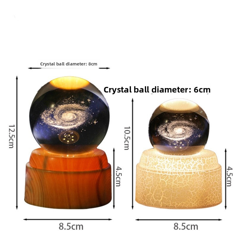 Boule de cristal 3D rotative 360° automatique