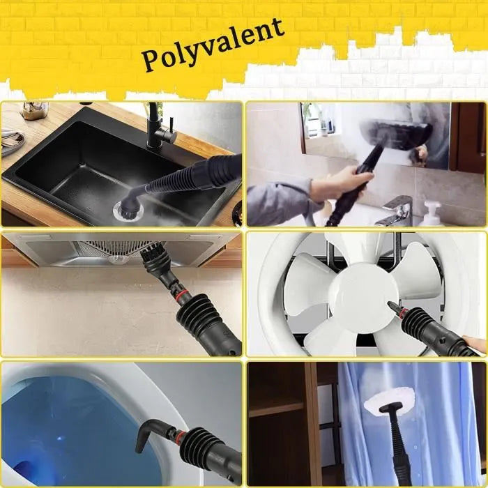 Nettoyeur Vapeur Portable Polyvalent avec 9 Accessoires