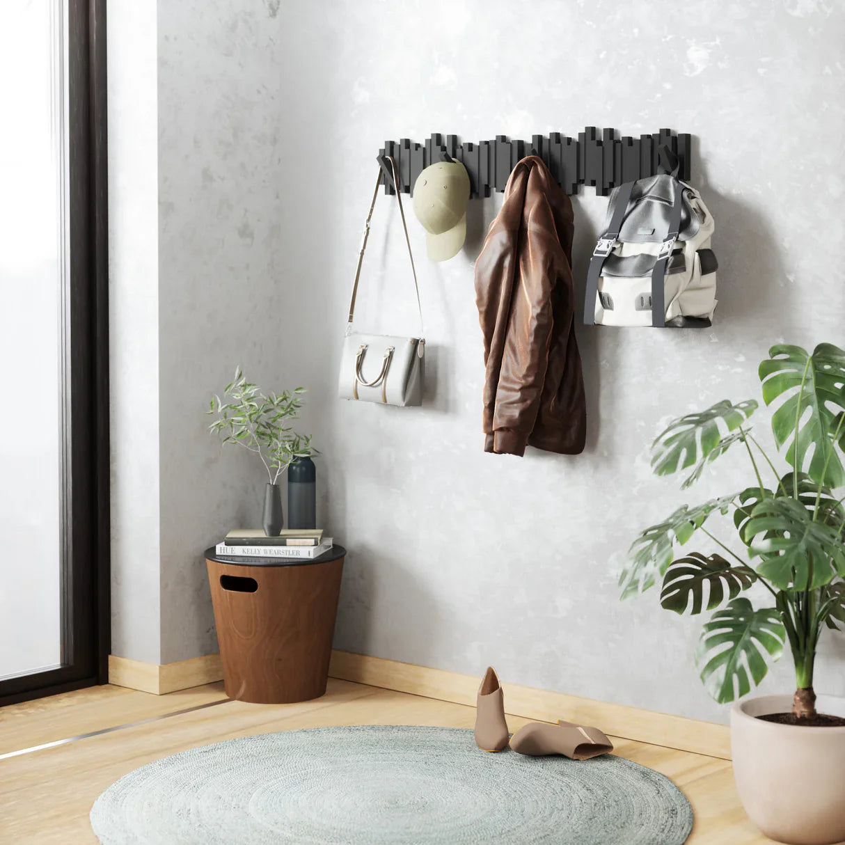 Crochet mural avec 12 crochets