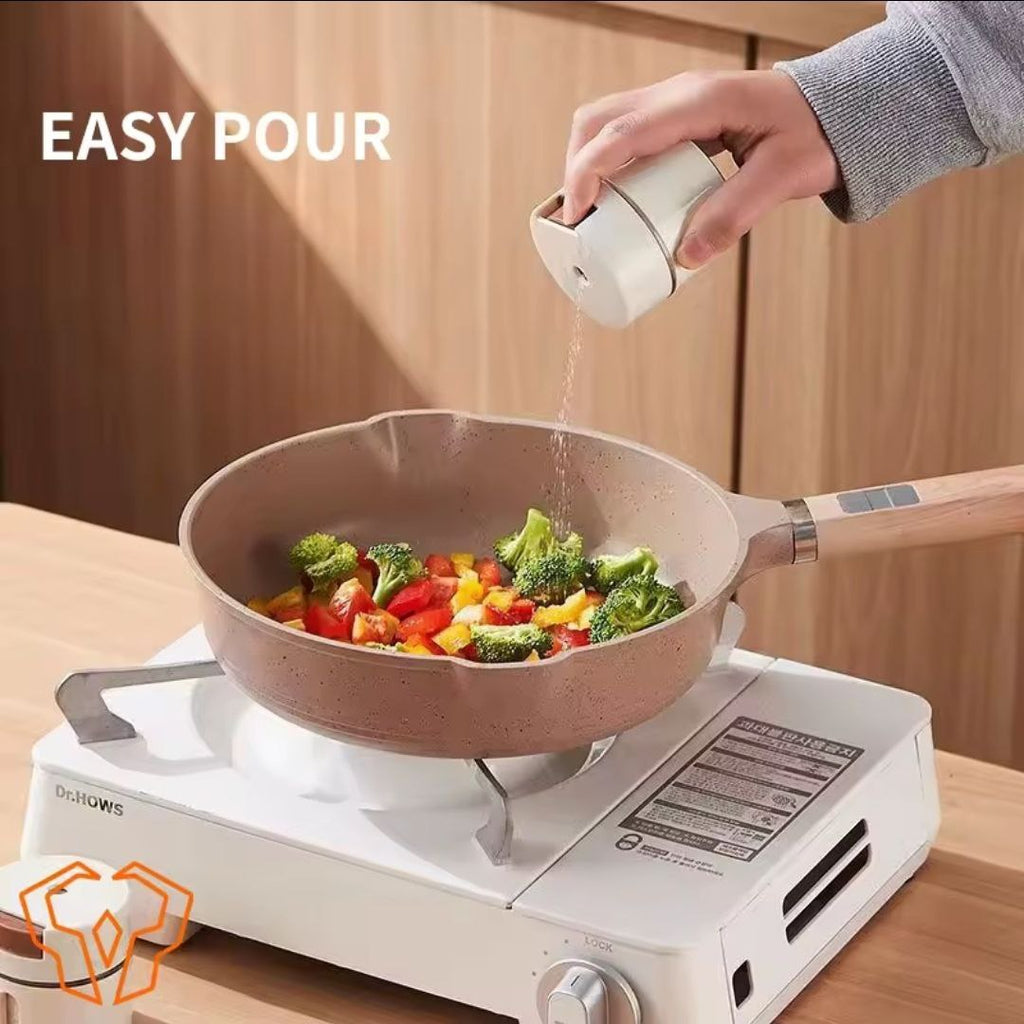 Set de 6 pots à épices magnétiques – Support mural adhésif inclus