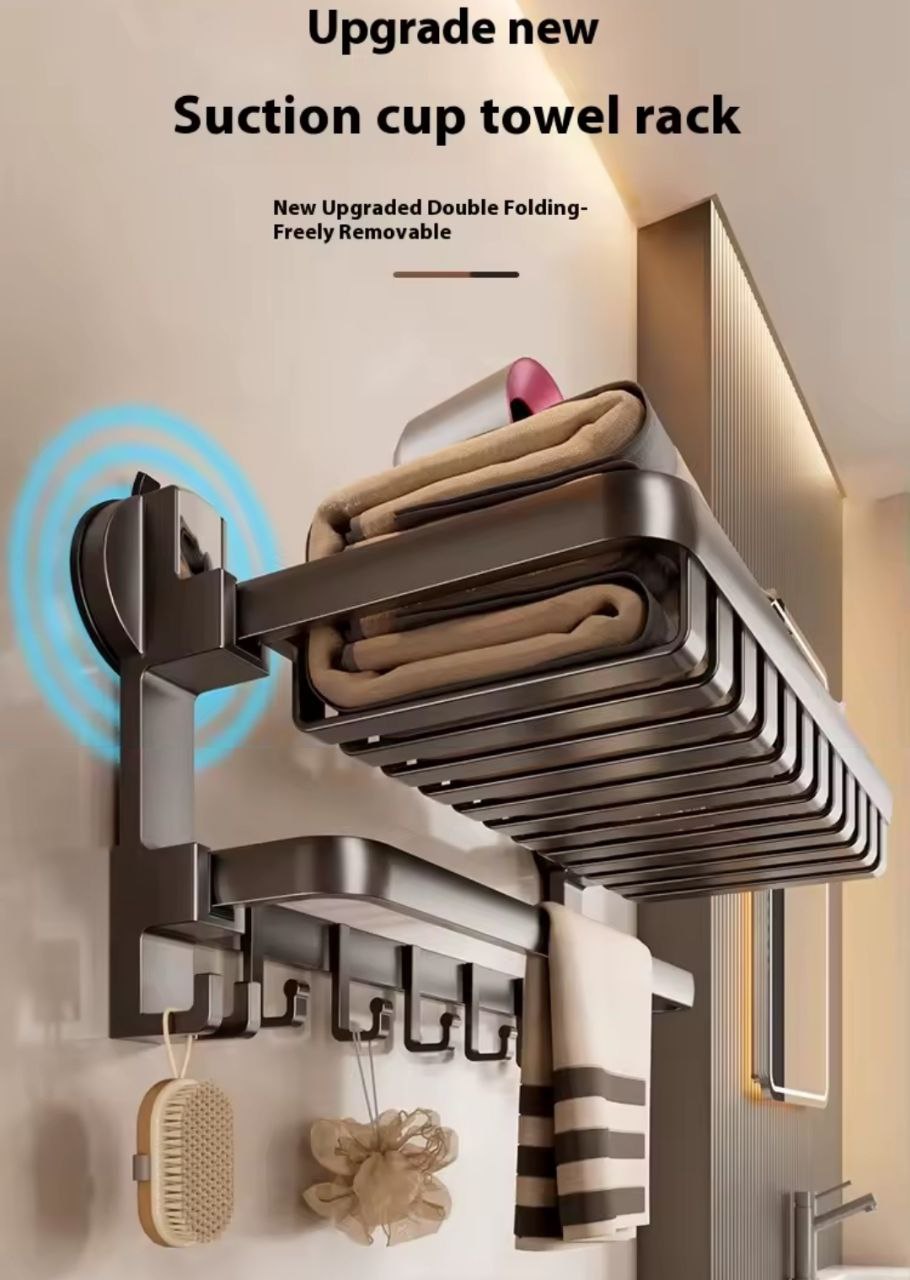 Serviette de bain murale à ventouse sans trou ✨