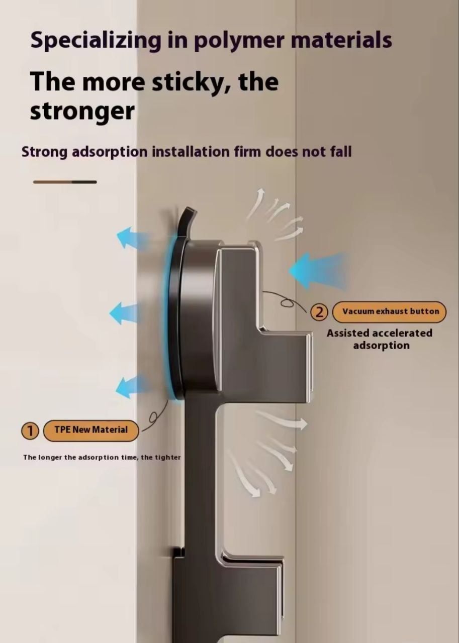 Serviette de bain murale à ventouse sans trou ✨