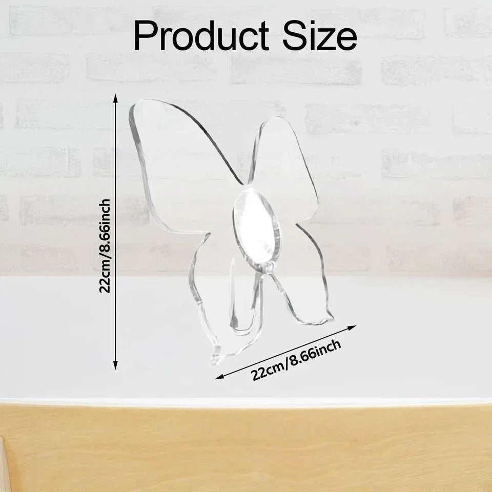 Papillon Cristal – Vase Acrylique Moderne